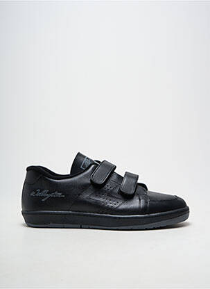Baskets matière lisse bout rond noir NOËL homme