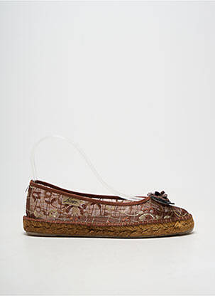 Ballerines bout rond talon plat jusqu'à 3cm marron LA CADENA femme