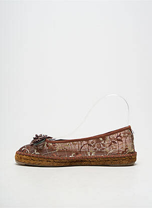Ballerines bout rond talon plat jusqu'à 3cm marron LA CADENA femme