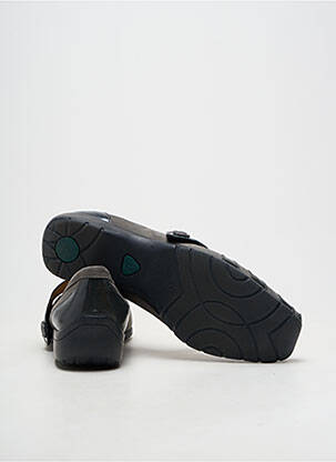 Ballerines fermeture scratch talon plat jusqu'à 3cm gris LUXAT femme