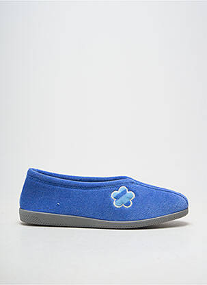 Chaussons/pantoufles bout rond talon plat jusqu'à 3cm bleu LA VAGUE femme