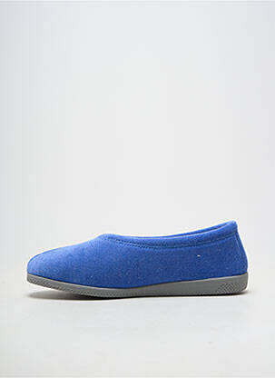 Chaussons/pantoufles bout rond talon plat jusqu'à 3cm bleu LA VAGUE femme