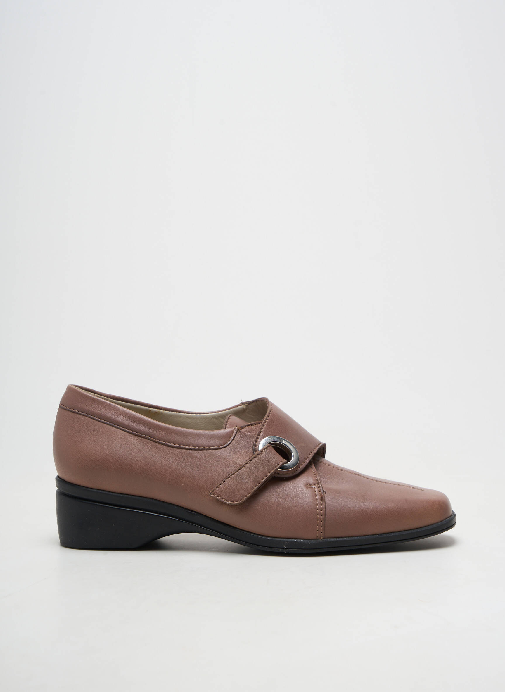 Mocassins matière lisse talon de 4 à 6cm marron MARCO femme