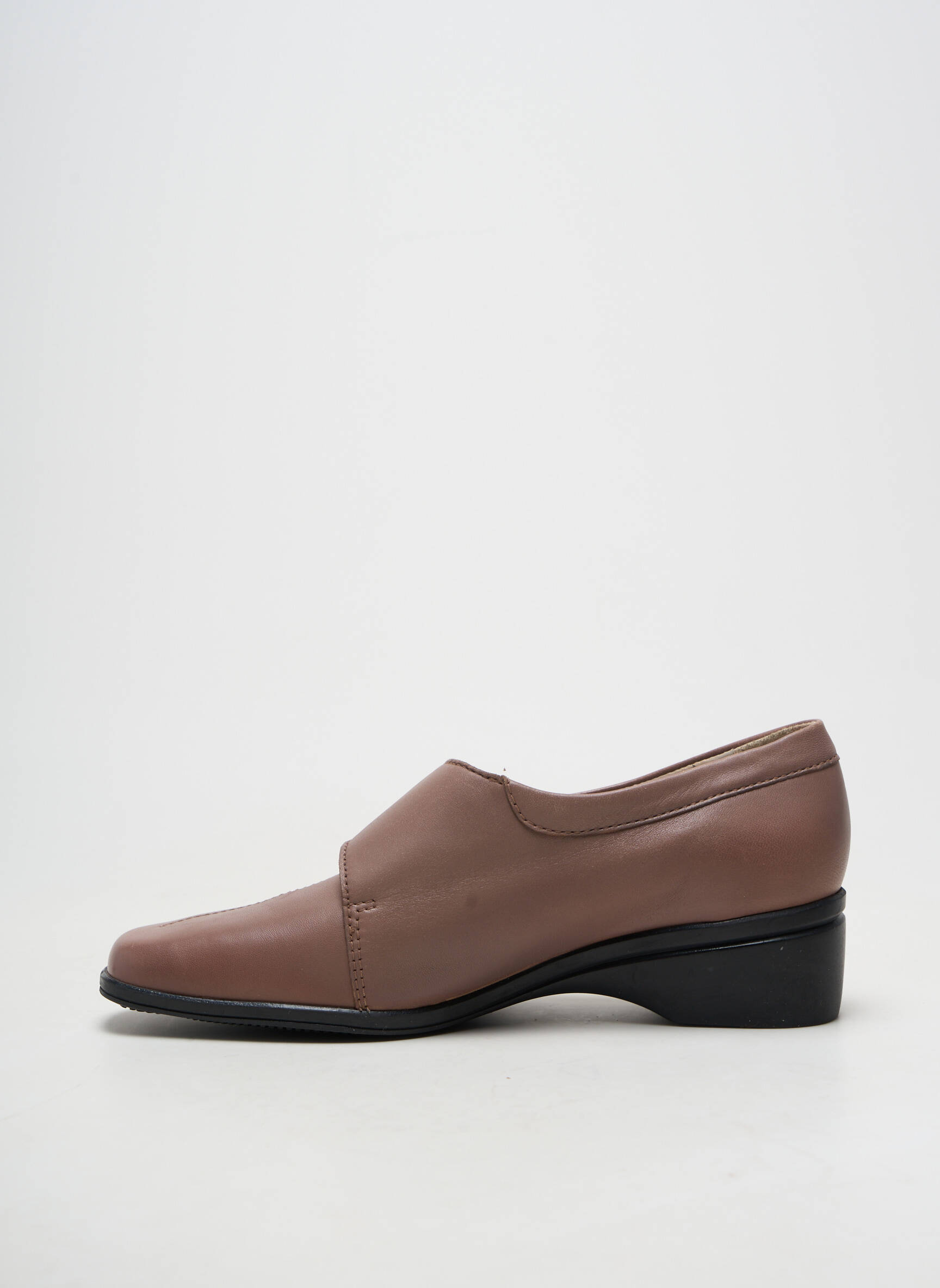 Mocassins matière lisse talon de 4 à 6cm marron MARCO femme