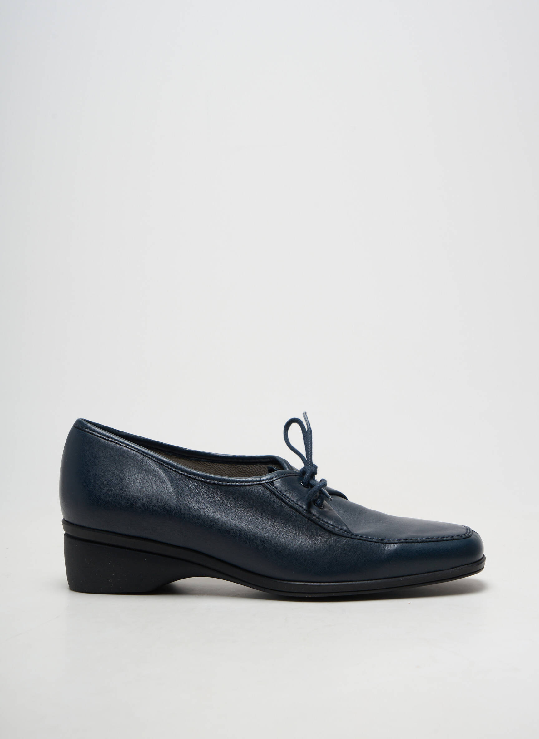 Derbies matière lisse talon de 4 à 6cm bleu MARCO femme