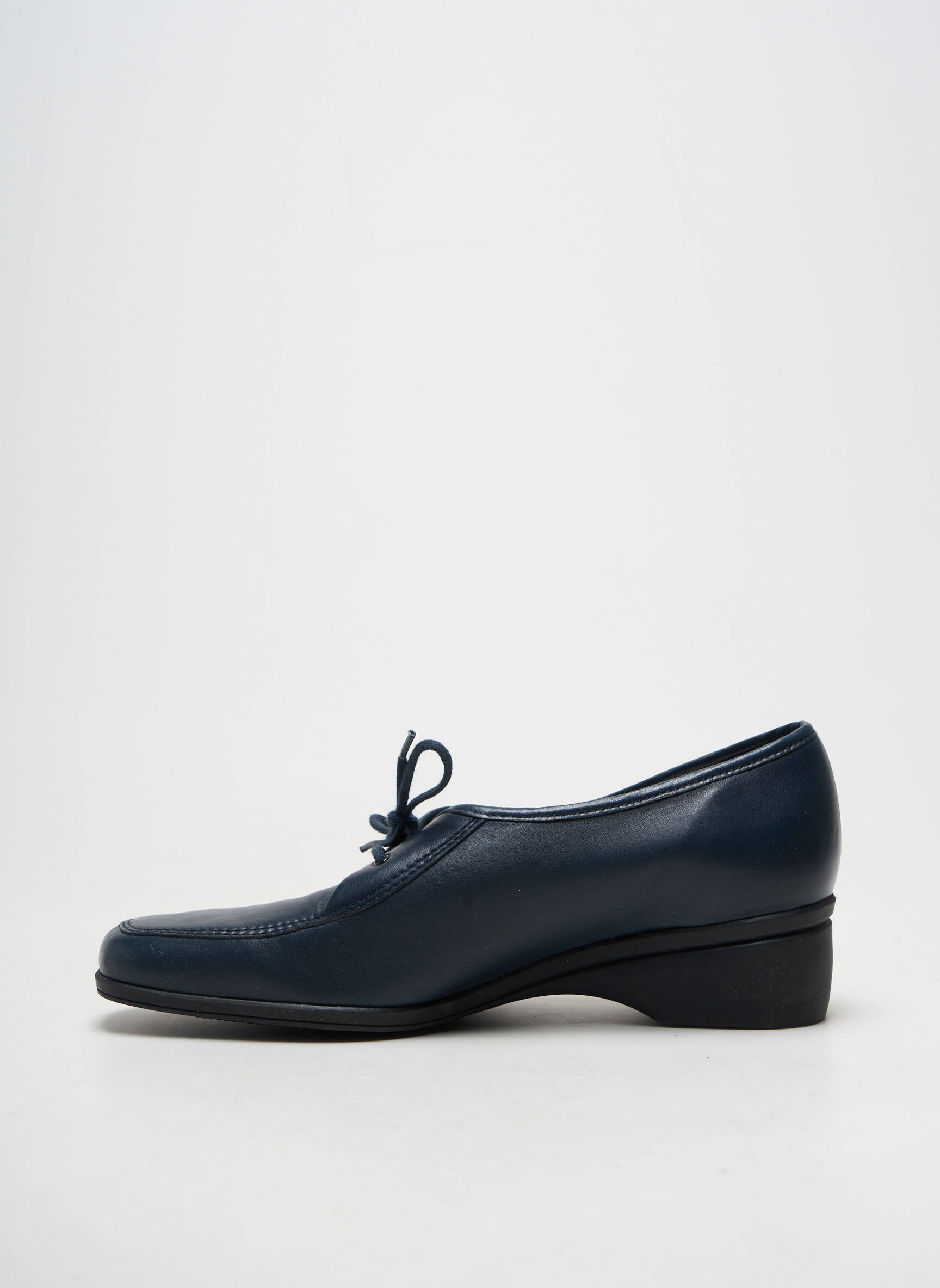 Derbies matière lisse talon de 4 à 6cm bleu MARCO femme
