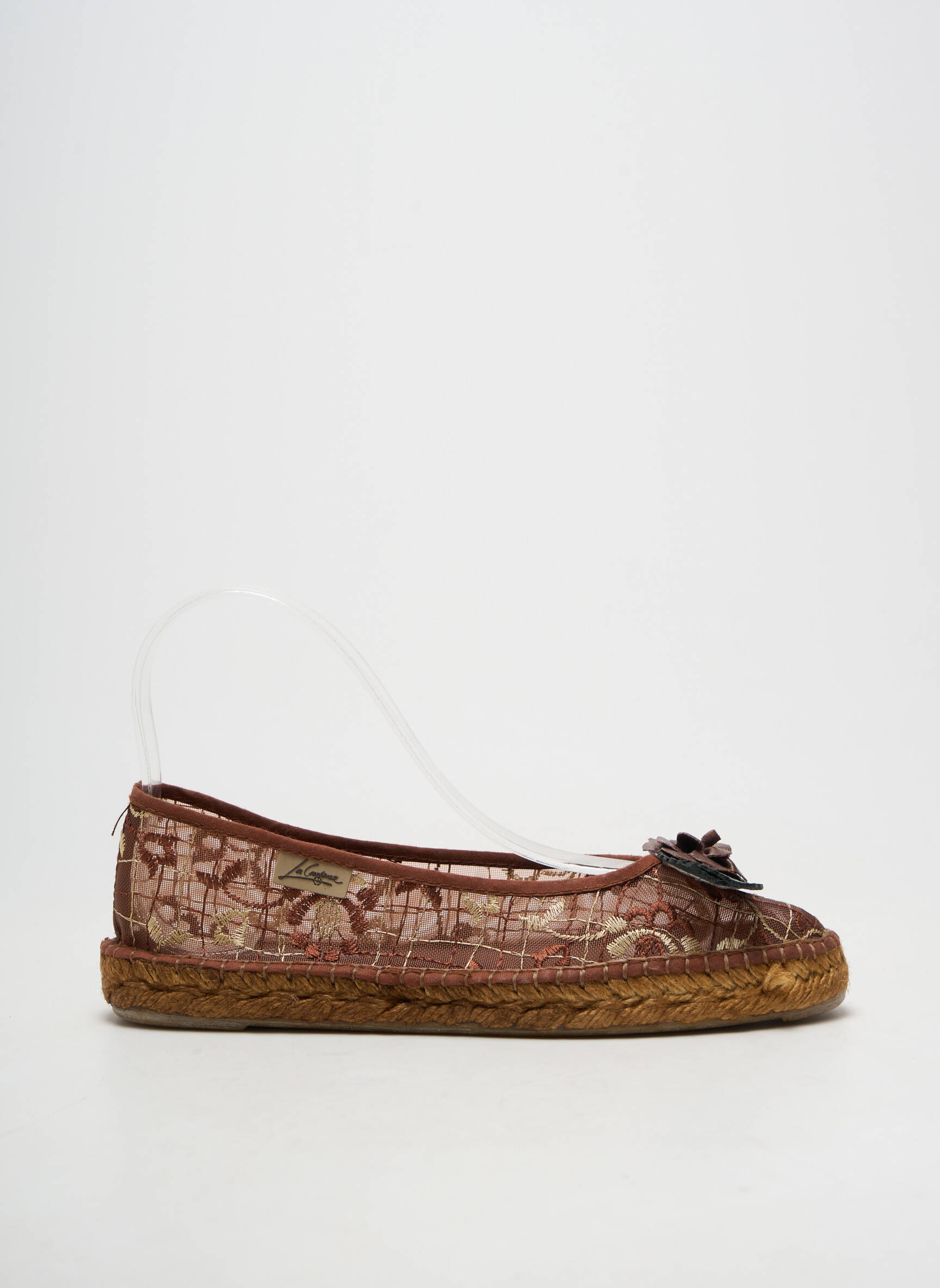 Ballerines bout rond talon plat jusqu'à 3cm marron LA CADENA femme