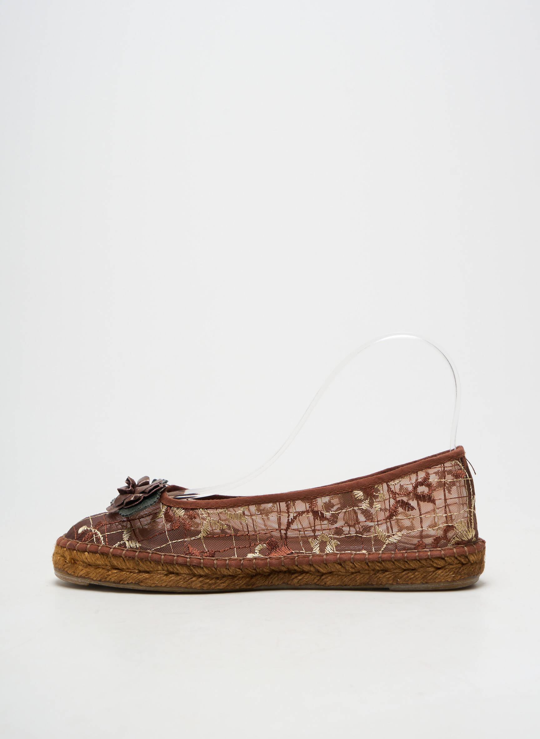 Ballerines bout rond talon plat jusqu'à 3cm marron LA CADENA femme