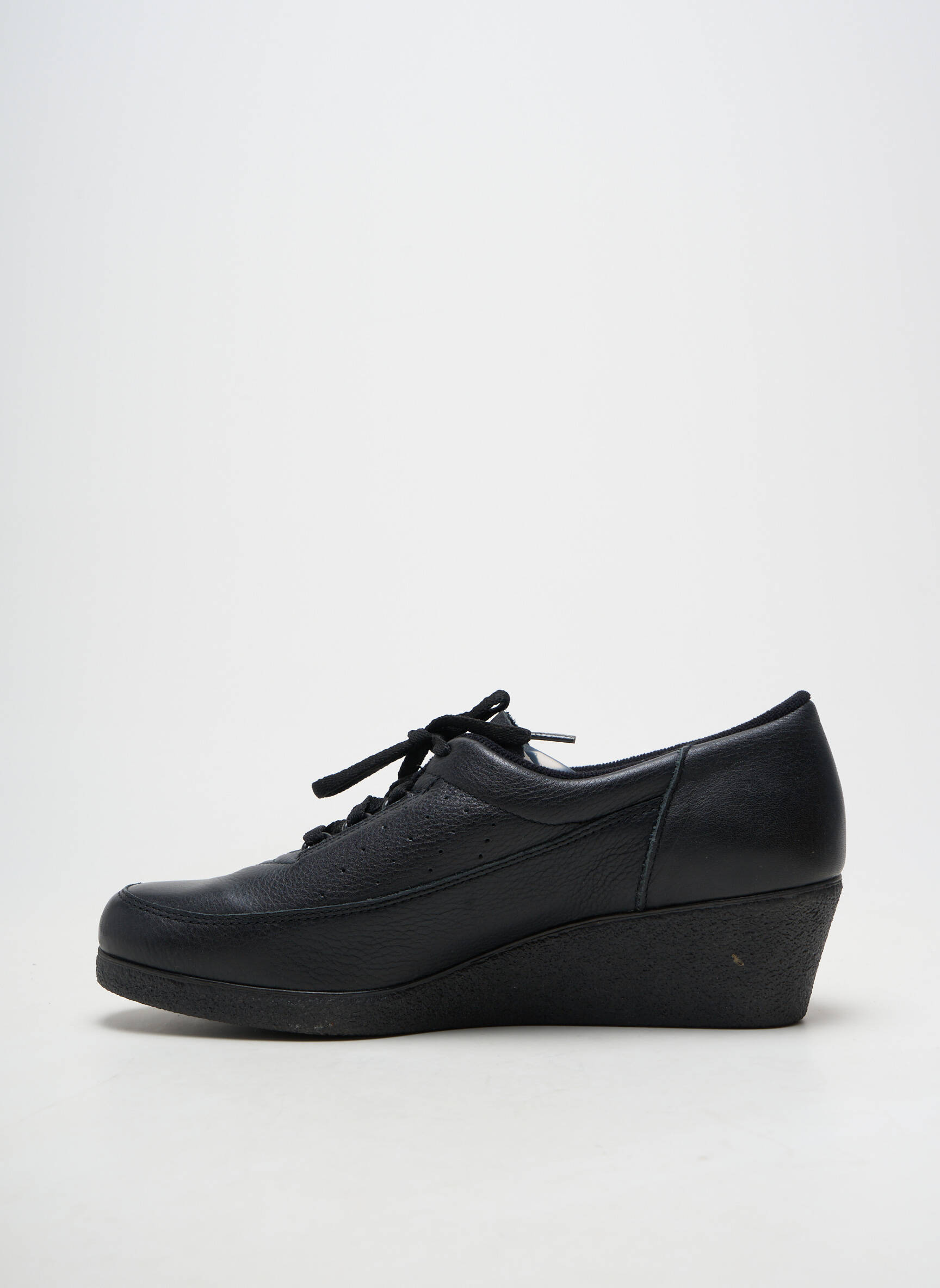 Chaussures de confort semi compensé talon de 4 à 6cm noir NOËL femme