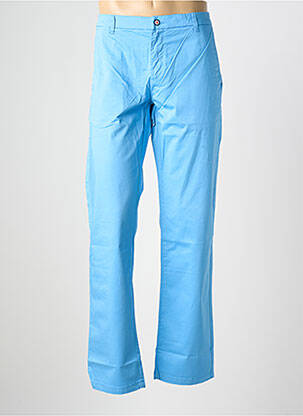 Pantalon chino tissage popeline taille normale bleu EUROPANN homme