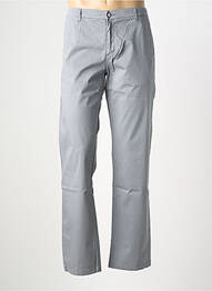 Pantalon chino tissage popeline taille normale gris EUROPANN homme