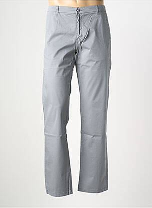 Pantalon chino tissage popeline taille normale gris EUROPANN homme