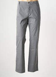 Pantalon chino tissage popeline taille normale gris EUROPANN homme