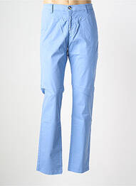 Pantalon chino tissage popeline taille normale bleu EUROPANN homme