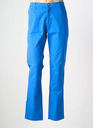 Pantalon chino tissage popeline taille normale bleu fonce EUROPANN homme