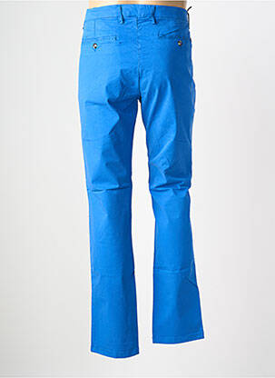 Pantalon chino tissage popeline taille normale bleu fonce EUROPANN homme
