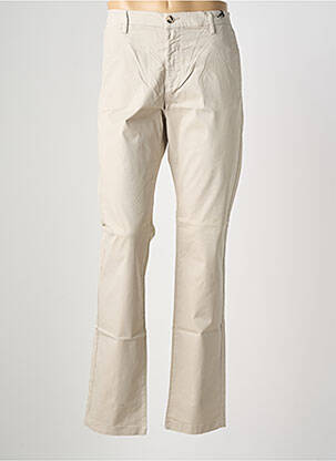 Pantalon chino tissage popeline taille normale beige EUROPANN homme