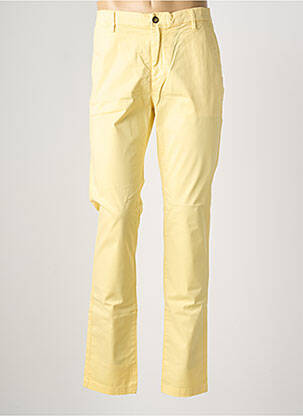 Pantalon chino tissage popeline taille normale jaune EUROPANN homme