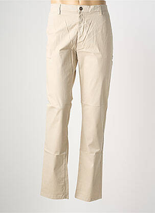 Pantalon chino tissage popeline taille normale beige EUROPANN homme