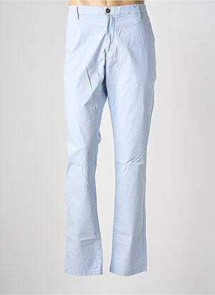 Pantalon chino tissage popeline taille normale bleu EUROPANN homme