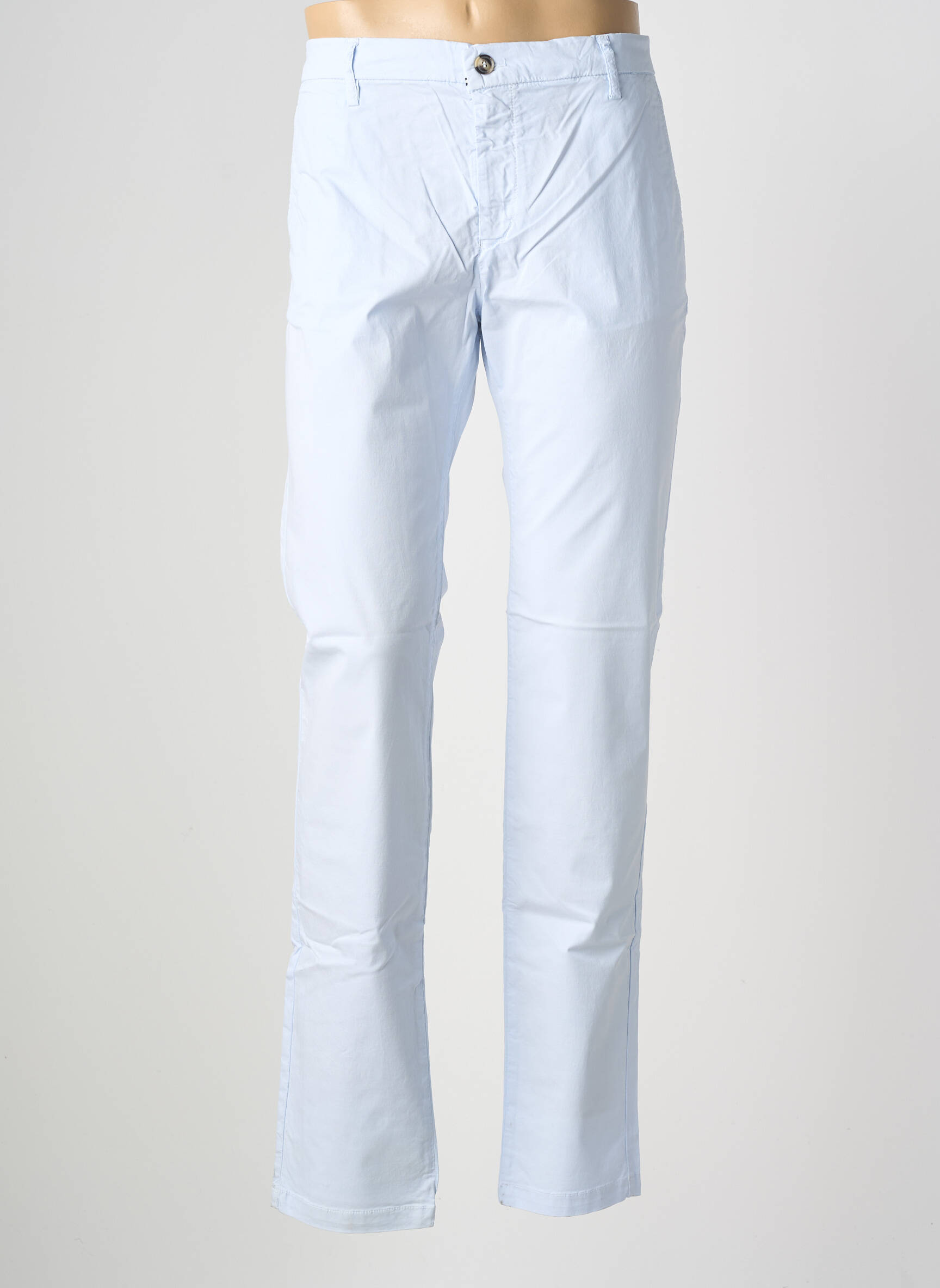 Pantalon chino stretch taille normale bleu clair EUROPANN homme