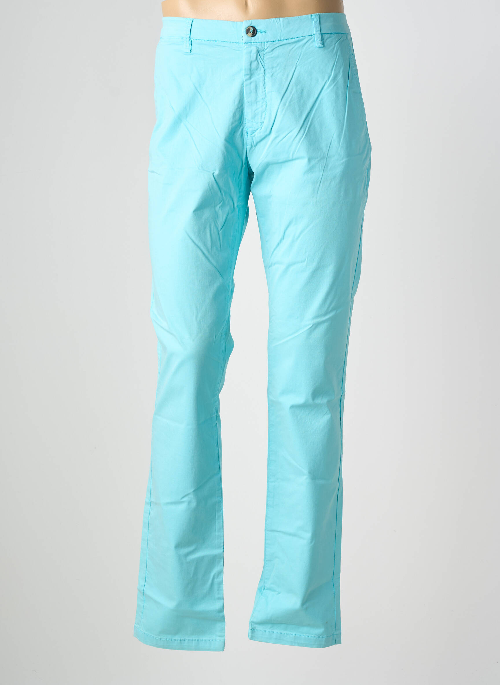 Pantalon chino stretch taille normale bleu EUROPANN homme
