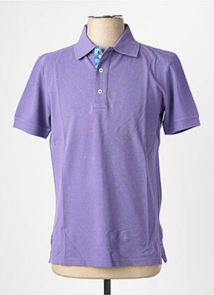 Polo stretch manches courtes violet EUROPANN homme