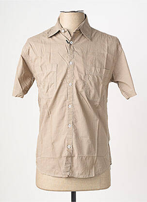Chemise manches courtes poches beige fonce EUROPANN homme