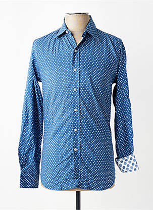 Chemise manches longues imprimé fantaisie bleu EUROPANN homme