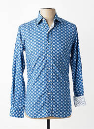 Chemise manches longues imprimé fantaisie bleu EUROPANN homme