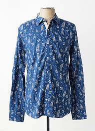 Chemise manches longues imprimé fantaisie bleu EUROPANN homme