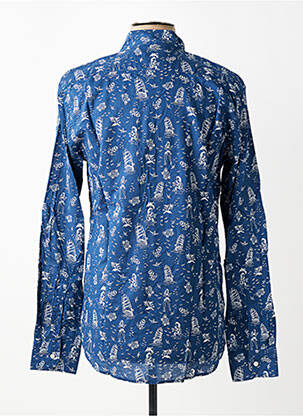 Chemise manches longues imprimé fantaisie bleu EUROPANN homme