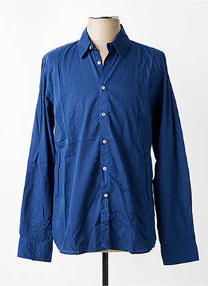 Chemise manches longues coupe cintrée bleu EUROPANN homme