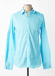 Chemise manches longues coupe cintrée bleu EUROPANN homme
