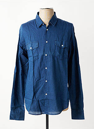 Chemise manches longues poches bleu EUROPANN homme