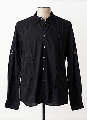 Chemise manches longues coupe cintrée noir EUROPANN homme