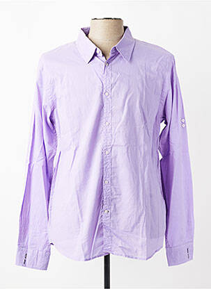 Chemise manches longues coupe cintrée violet EUROPANN homme