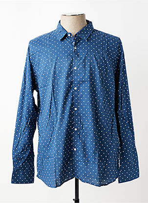 Chemise manches longues coupe cintrée bleu EUROPANN homme