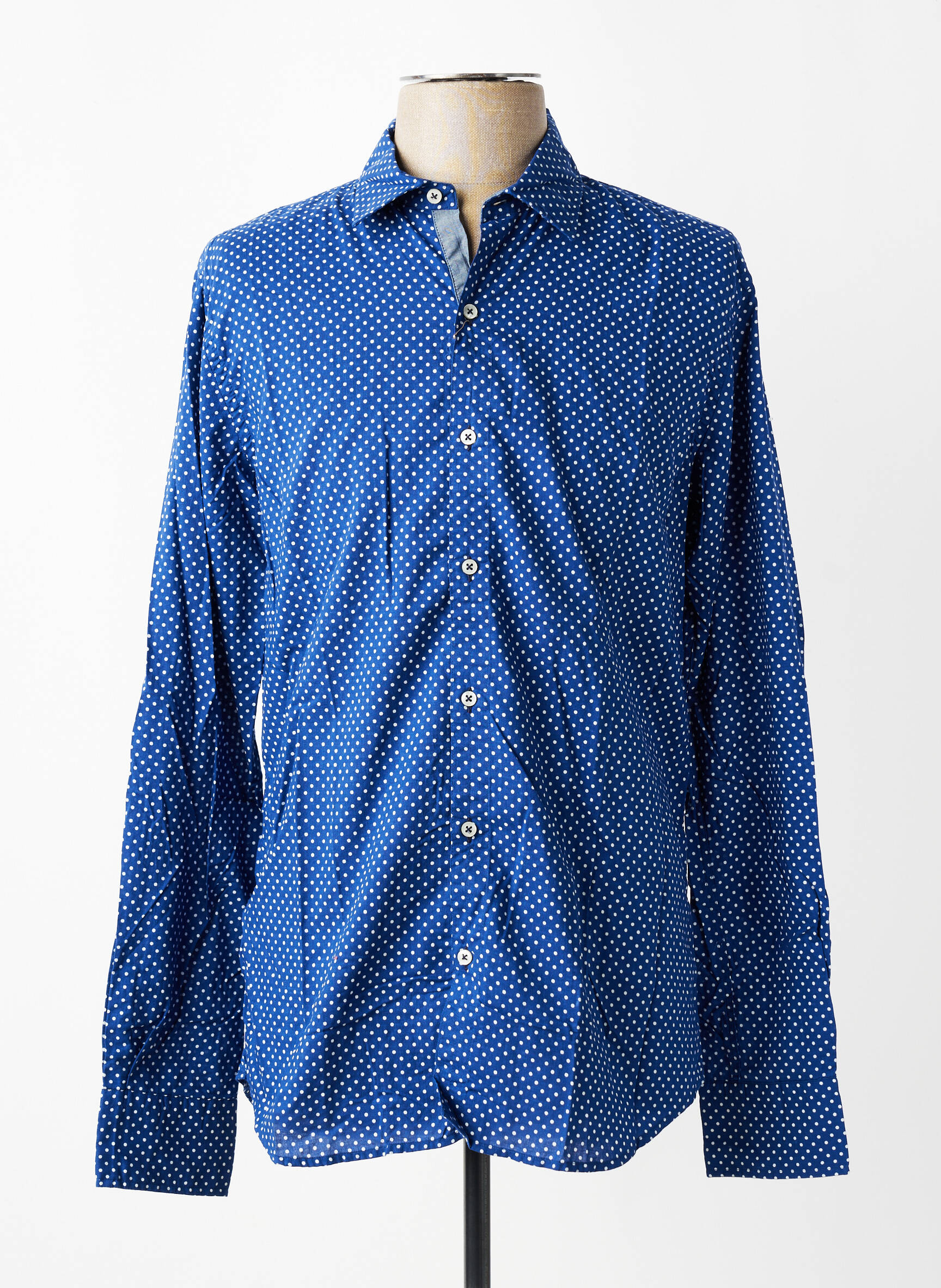 Chemise manches longues coupe cintrée bleu EUROPANN homme