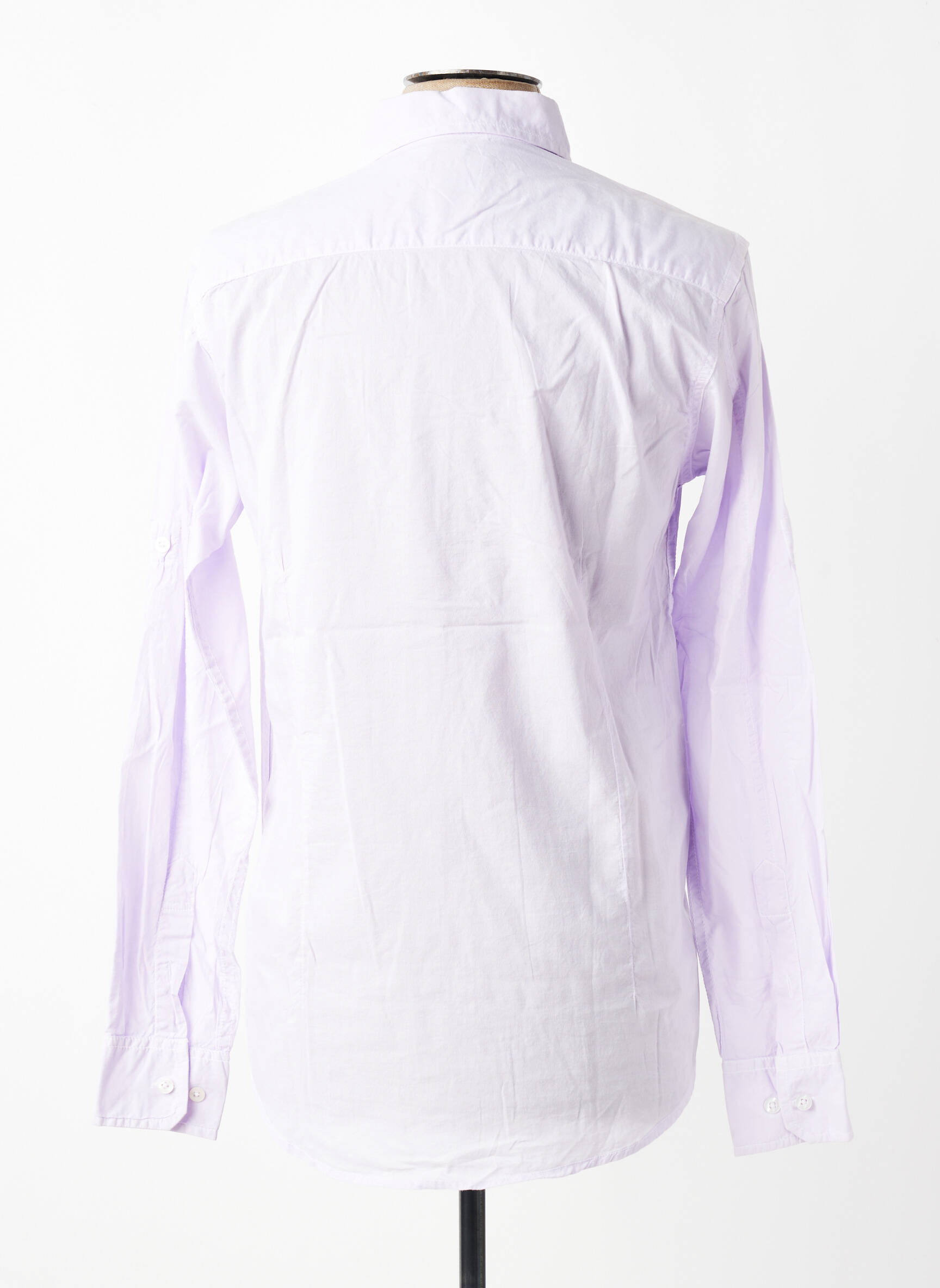 Chemise manches longues coupe cintrée violet EUROPANN homme