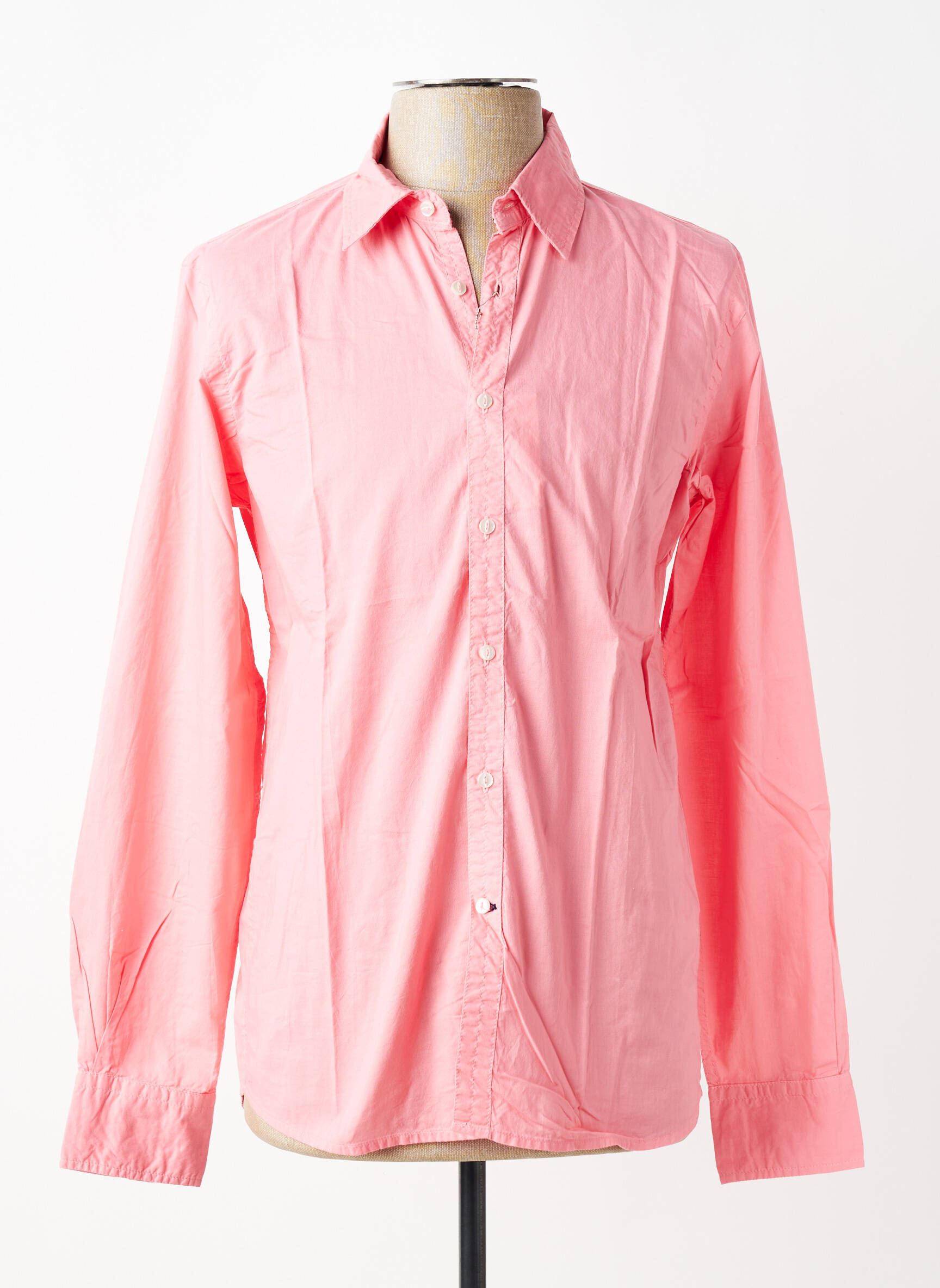 Chemise manches longues coupe cintrée rose EUROPANN homme