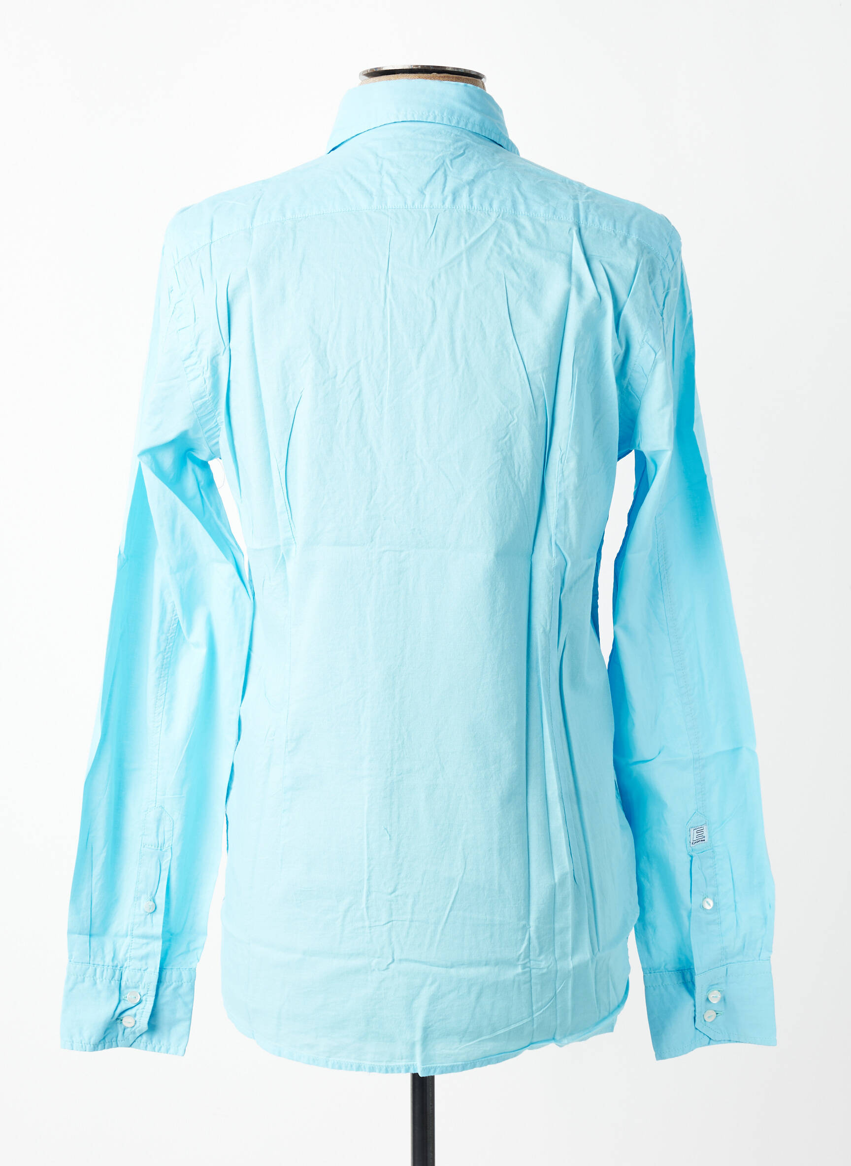 Chemise manches longues coupe cintrée bleu EUROPANN homme