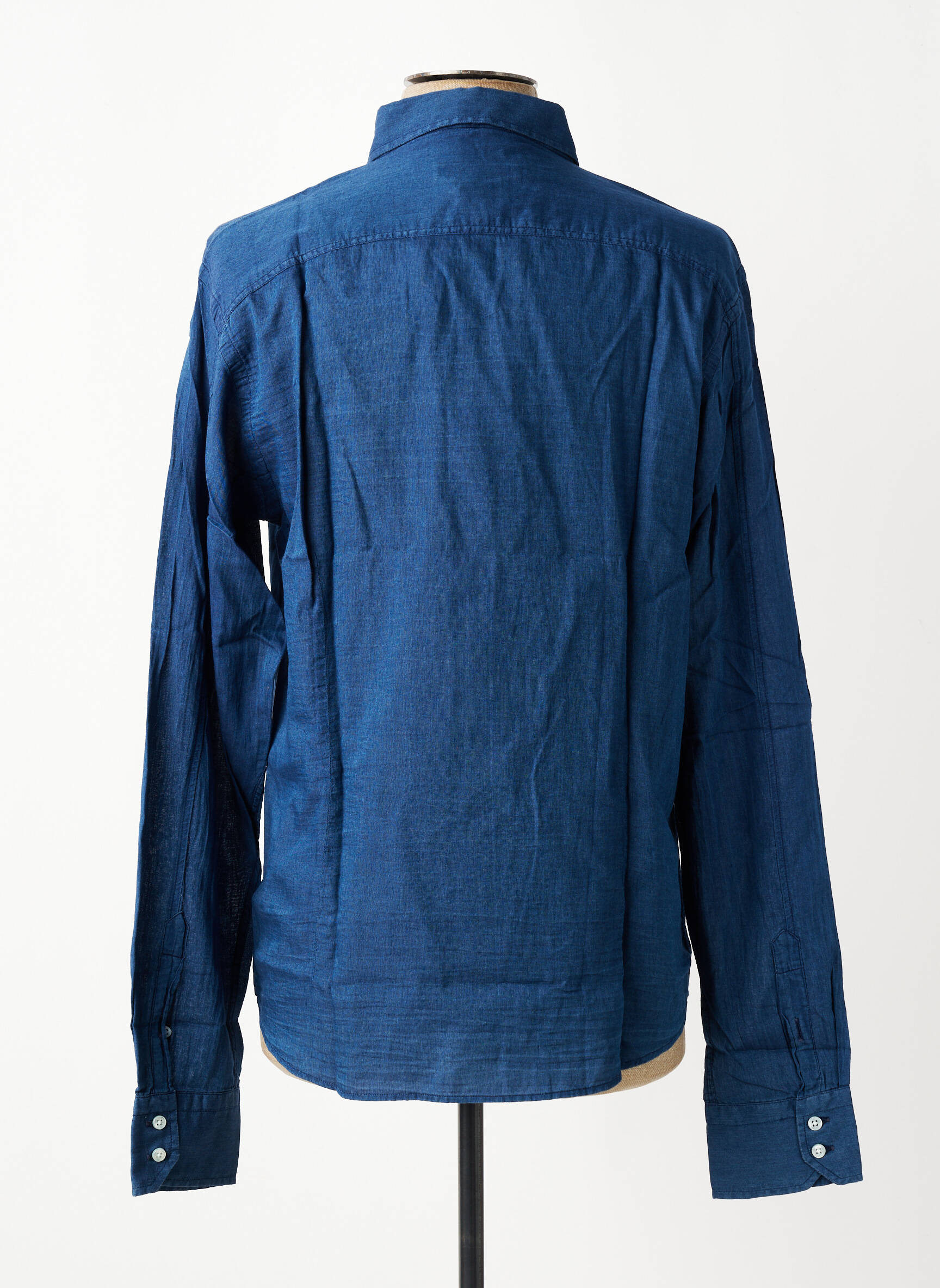 Chemise manches longues poches bleu EUROPANN homme