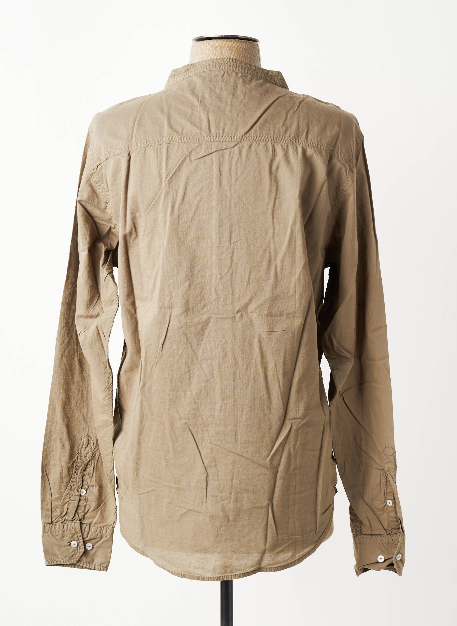 Chemise manches longues poches marron EUROPANN homme