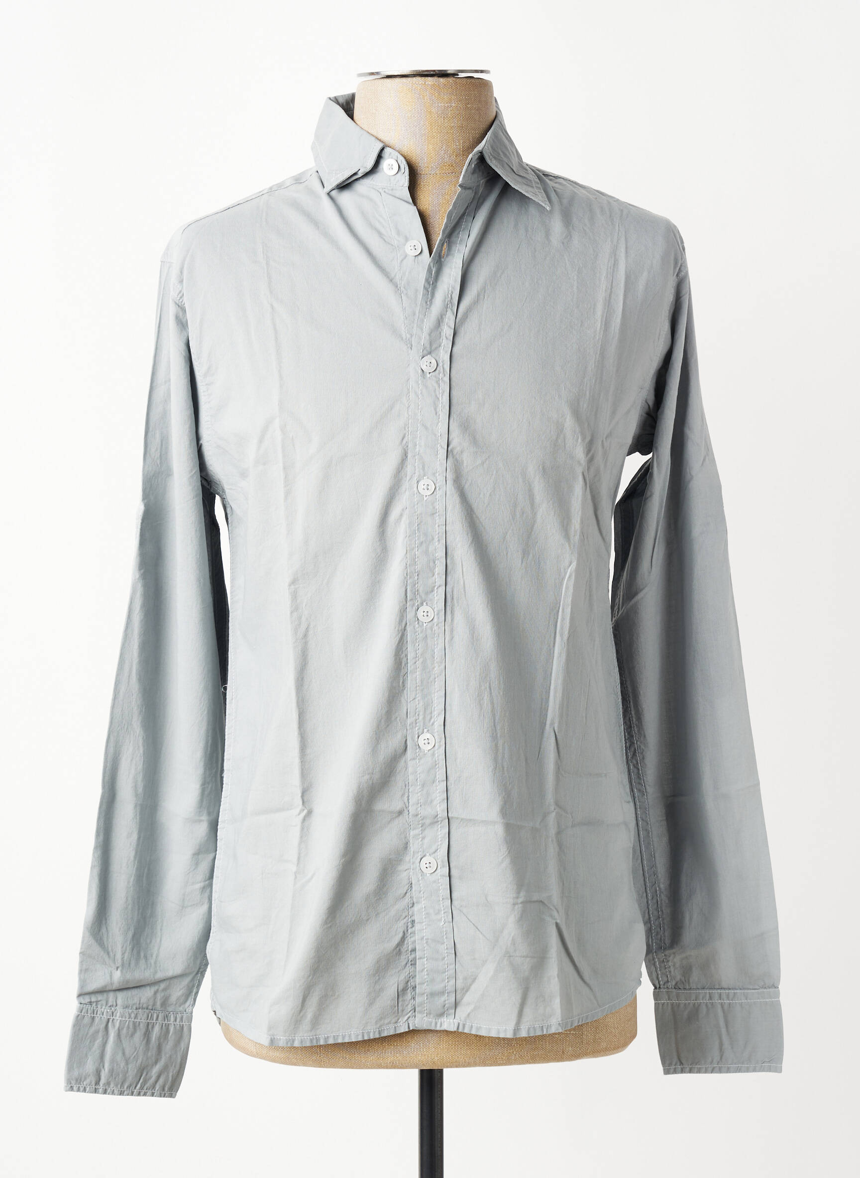 Chemise manches longues coupe cintrée gris EUROPANN homme