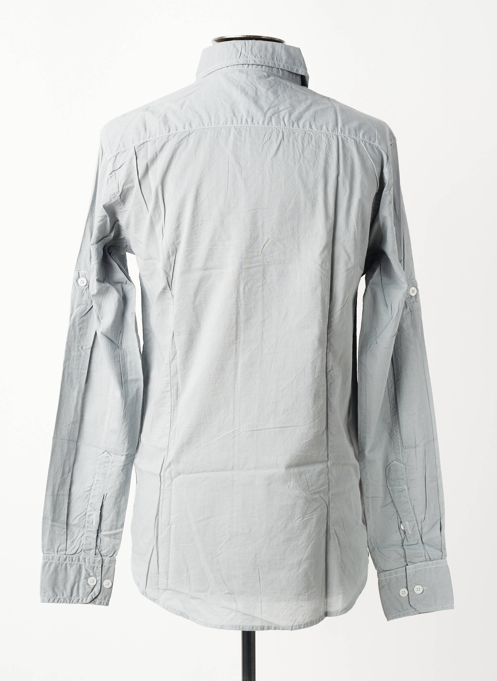Chemise manches longues coupe cintrée gris EUROPANN homme