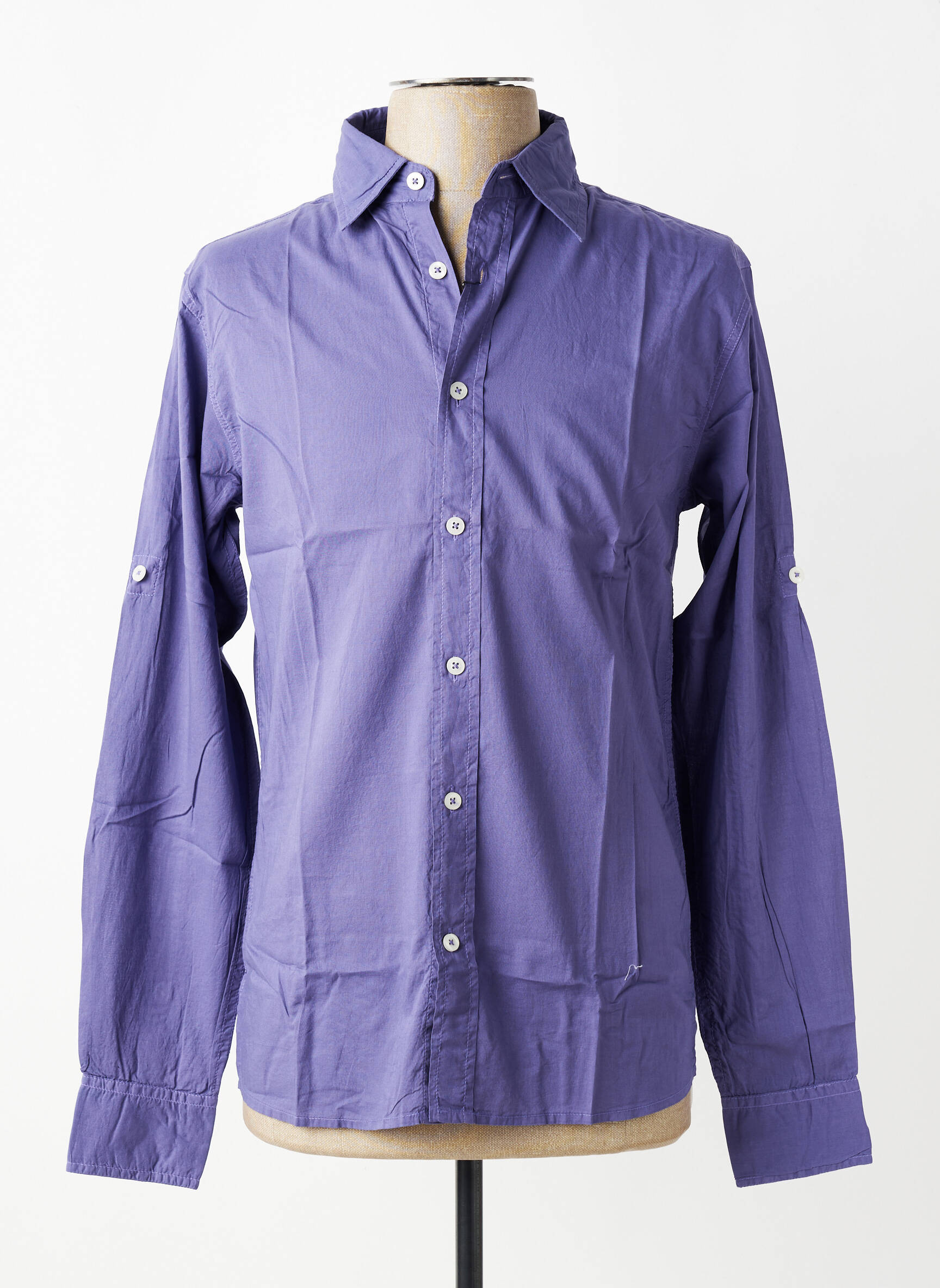 Chemise manches longues coupe cintrée violet EUROPANN homme