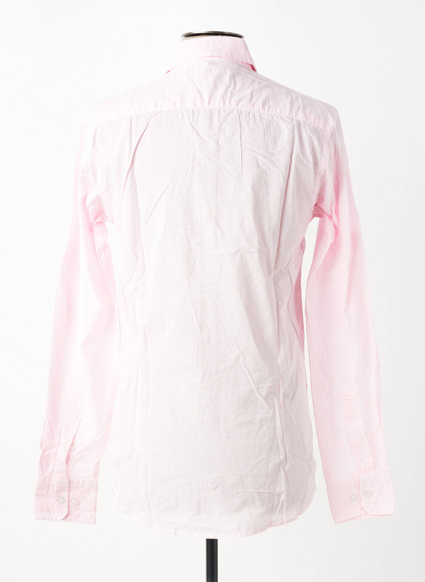 Chemise manches longues coupe cintrée rose clair EUROPANN homme