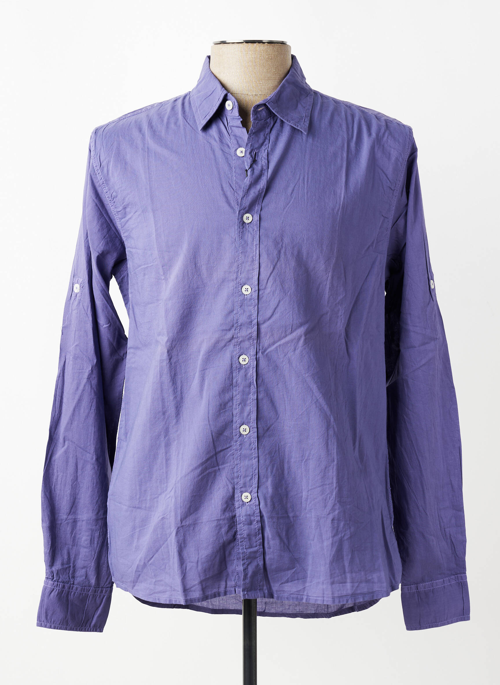 Chemise manches longues coupe cintrée violet EUROPANN homme