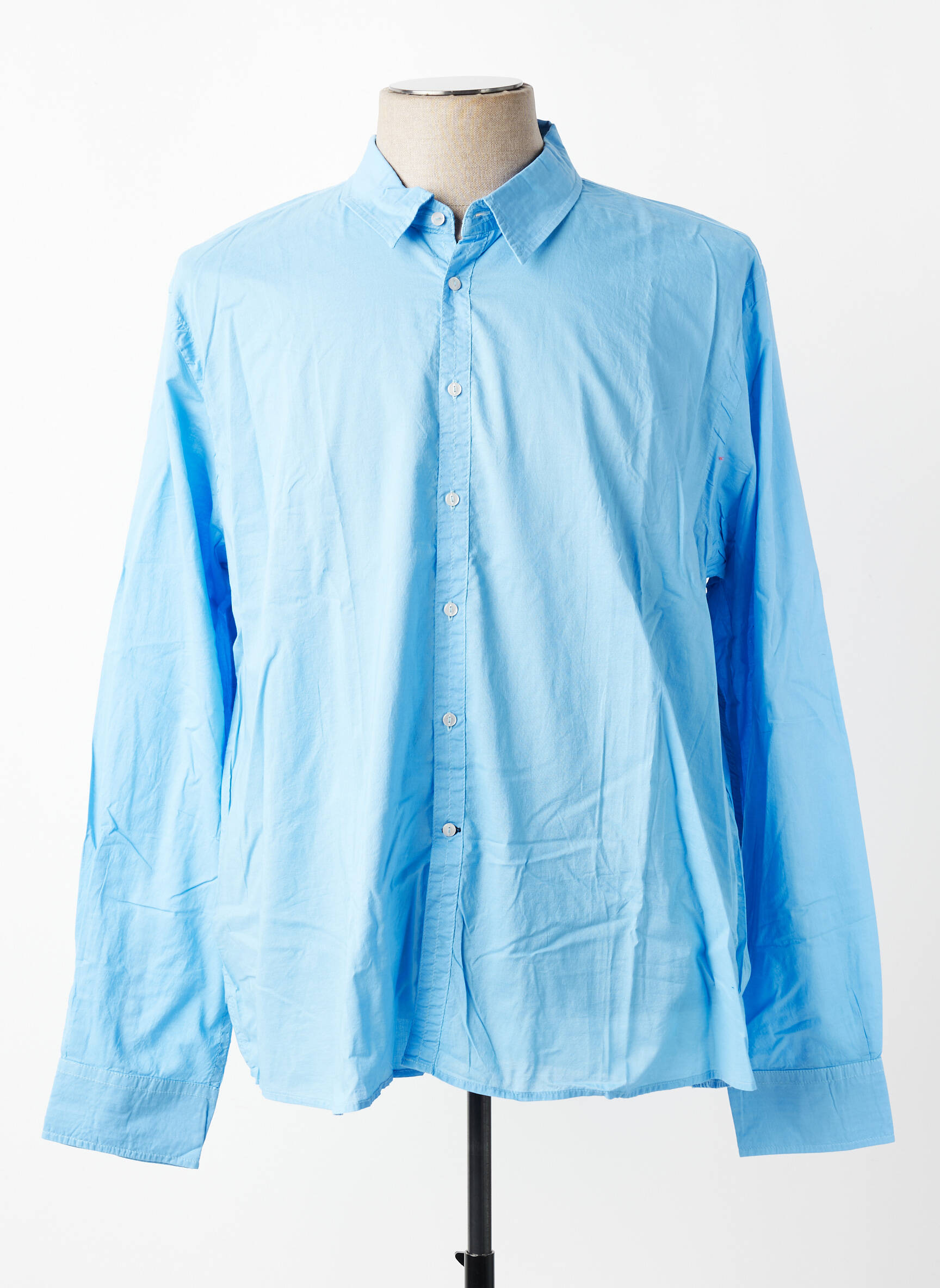 Chemise manches longues coupe cintrée bleu EUROPANN homme
